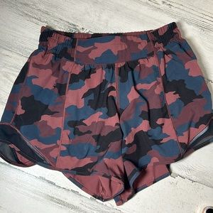 lululemon athletica Camo Athletic Shorts - Red and Blue